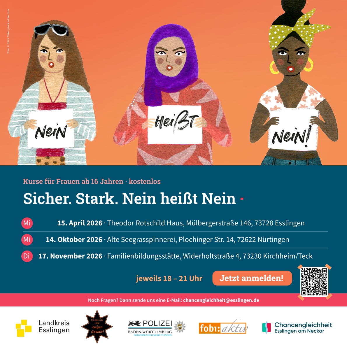 Sicher. Stark. Nein heißt Nein! – Kurs für Frauen ab 16 Jahren